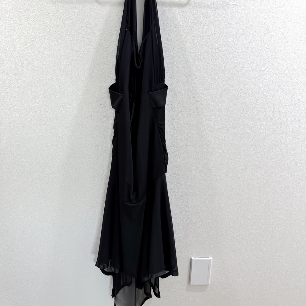Vintage Y2K 90s Fairy Whimsigoth Backless Finesse Halter Asymmetrical Dress XL - Picture 3 of 6